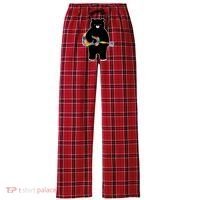Happy Song Bear Guitar Women's Flannel Plaid Pajama Pants thumb 0