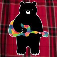Happy Song Bear Guitar Women's Flannel Plaid Pajama Pants thumb 2
