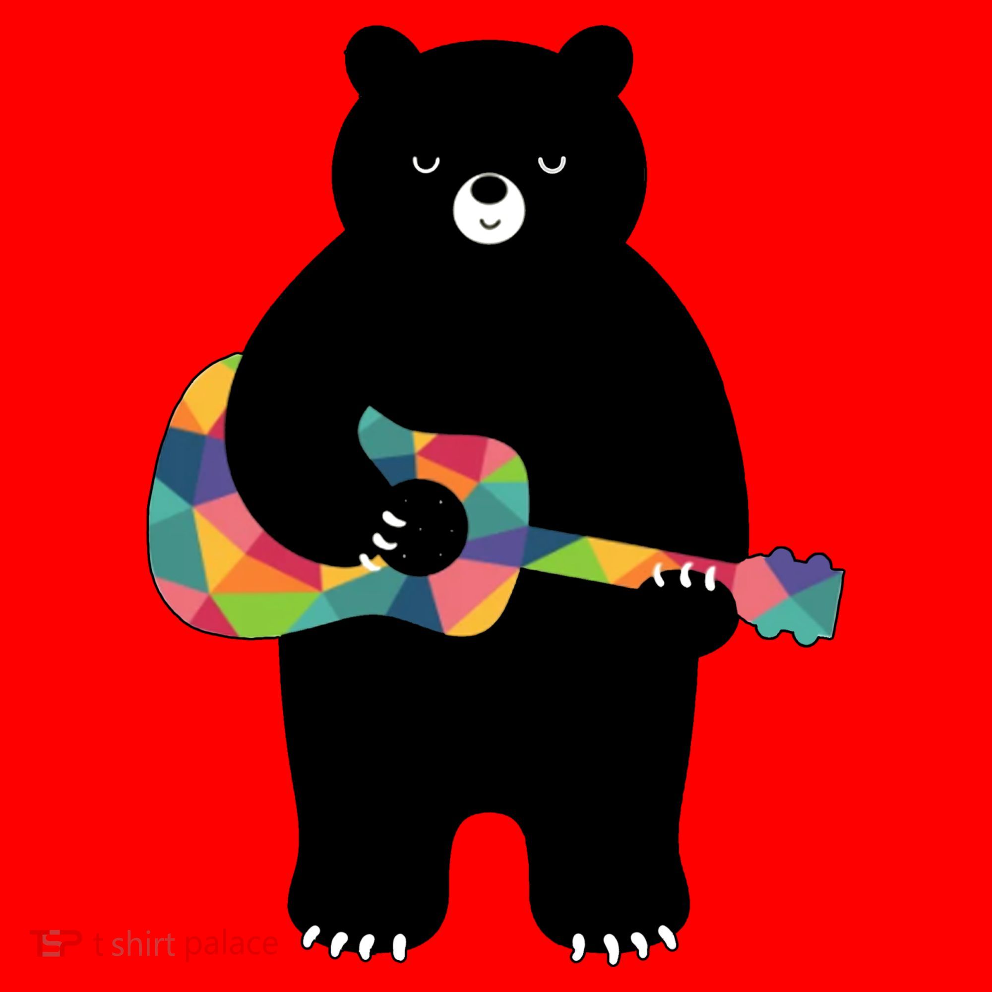 Happy Song Bear Guitar Santa Hat