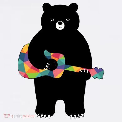 Happy Song Bear Guitar Comfort Colors Garment-Dyed Hooded Sweatshirt