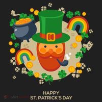 Happy St. Patrack's Day Leprechaun Smoking Pipe Women's Sweatshirt thumb 2