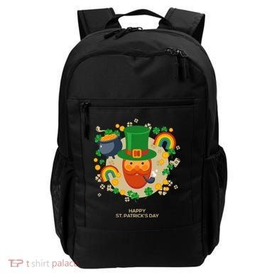 Happy St. Patrack's Day Leprechaun Smoking Pipe Backpack