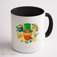 Happy St. Patrack's Day Leprechaun Smoking Pipe Coffee Mug thumb 1