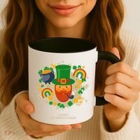 Happy St. Patrack's Day Leprechaun Smoking Pipe Coffee Mug thumb 3