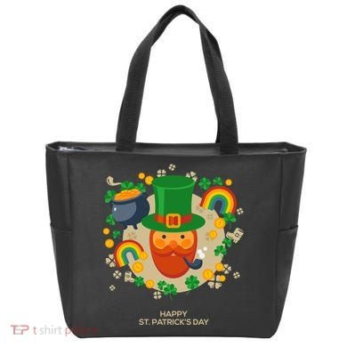 Happy St. Patrack's Day Leprechaun Smoking Pipe Tote Bag