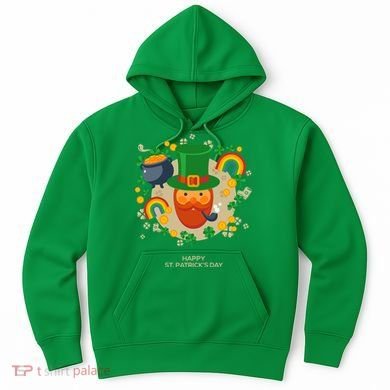 Happy St. Patrack's Day Leprechaun Smoking Pipe Hoodie