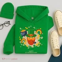 Happy St. Patrack's Day Leprechaun Smoking Pipe Hoodie thumb 4