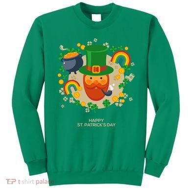 Happy St. Patrack's Day Leprechaun Smoking Pipe Sweatshirt