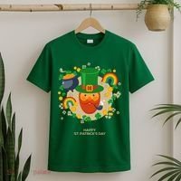 Happy St. Patrack's Day Leprechaun Smoking Pipe T-Shirt thumb 2