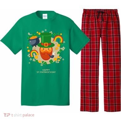 Happy St. Patrack's Day Leprechaun Smoking Pipe Pajama Set