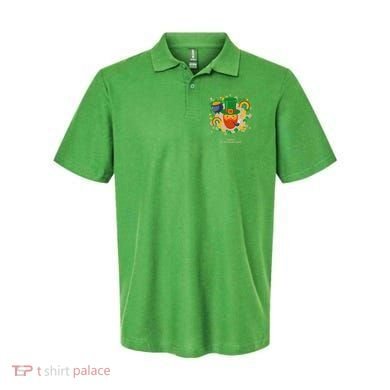 Happy St. Patrack's Day Leprechaun Smoking Pipe Polo