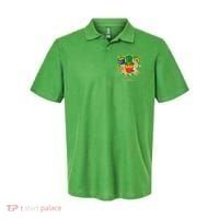 Happy St. Patrack's Day Leprechaun Smoking Pipe Polo thumb 0
