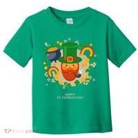 Happy St. Patrack's Day Leprechaun Smoking Pipe Toddler T-Shirt thumb 0