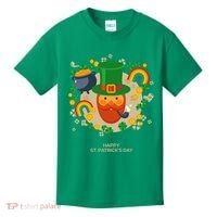 Happy St. Patrack's Day Leprechaun Smoking Pipe Kids T-Shirt thumb 0