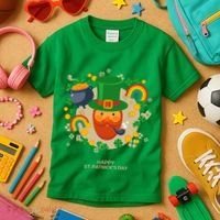 Happy St. Patrack's Day Leprechaun Smoking Pipe Kids T-Shirt thumb 3