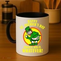 Happy St. Patrick's Day Pinch It, Kiss It, Whatever! Funny Irish Leprechaun Coffee Mug thumb 4