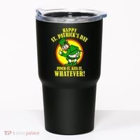 Happy St. Patrick's Day Pinch It, Kiss It, Whatever! Funny Irish Leprechaun Tumbler thumb 0