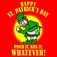 Happy St. Patrick's Day Pinch It, Kiss It, Whatever! Funny Irish Leprechaun Santa Hat thumb 1