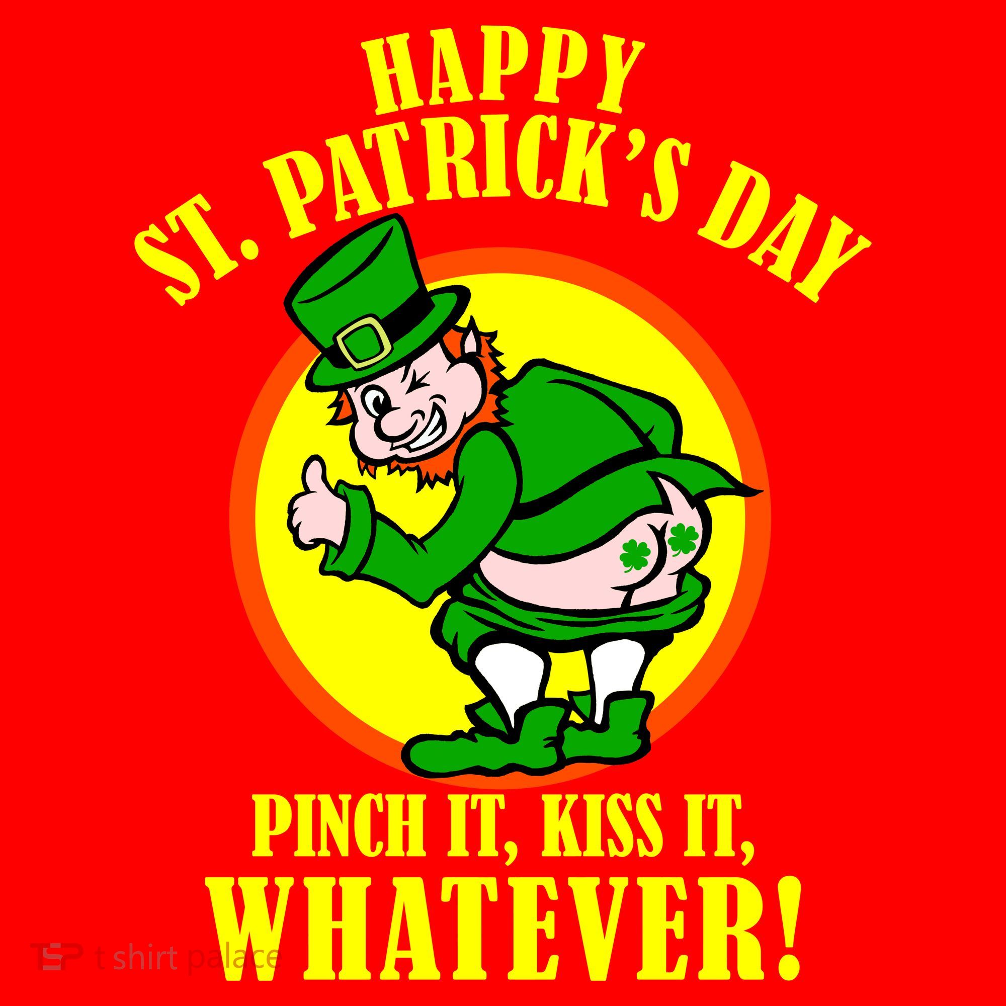 Happy St. Patrick's Day Pinch It, Kiss It, Whatever! Funny Irish Leprechaun Santa Hat