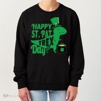 Happy St. Patrick's Pat T-Rrex Day Women's Sweatshirt thumb 0