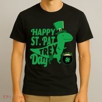 Happy St. Patrick's Pat T-Rrex Day T-Shirt thumb 3