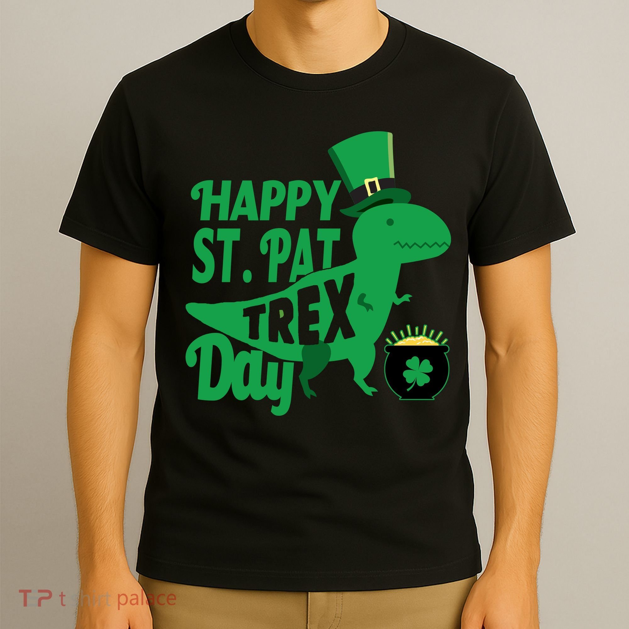Happy St. Patrick's Pat T-Rrex Day T-Shirt