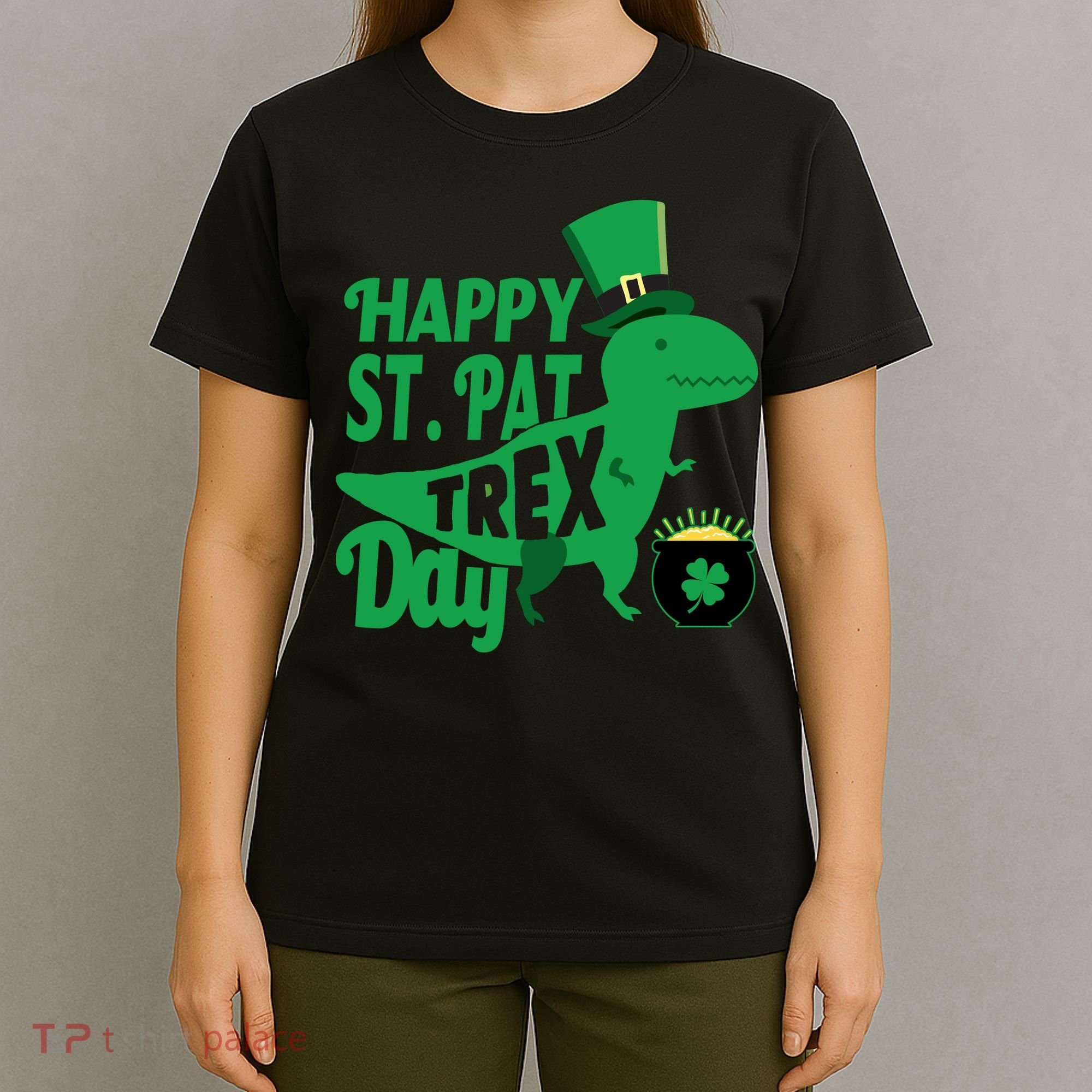 Happy St. Patrick's Pat T-Rrex Day T-Shirt