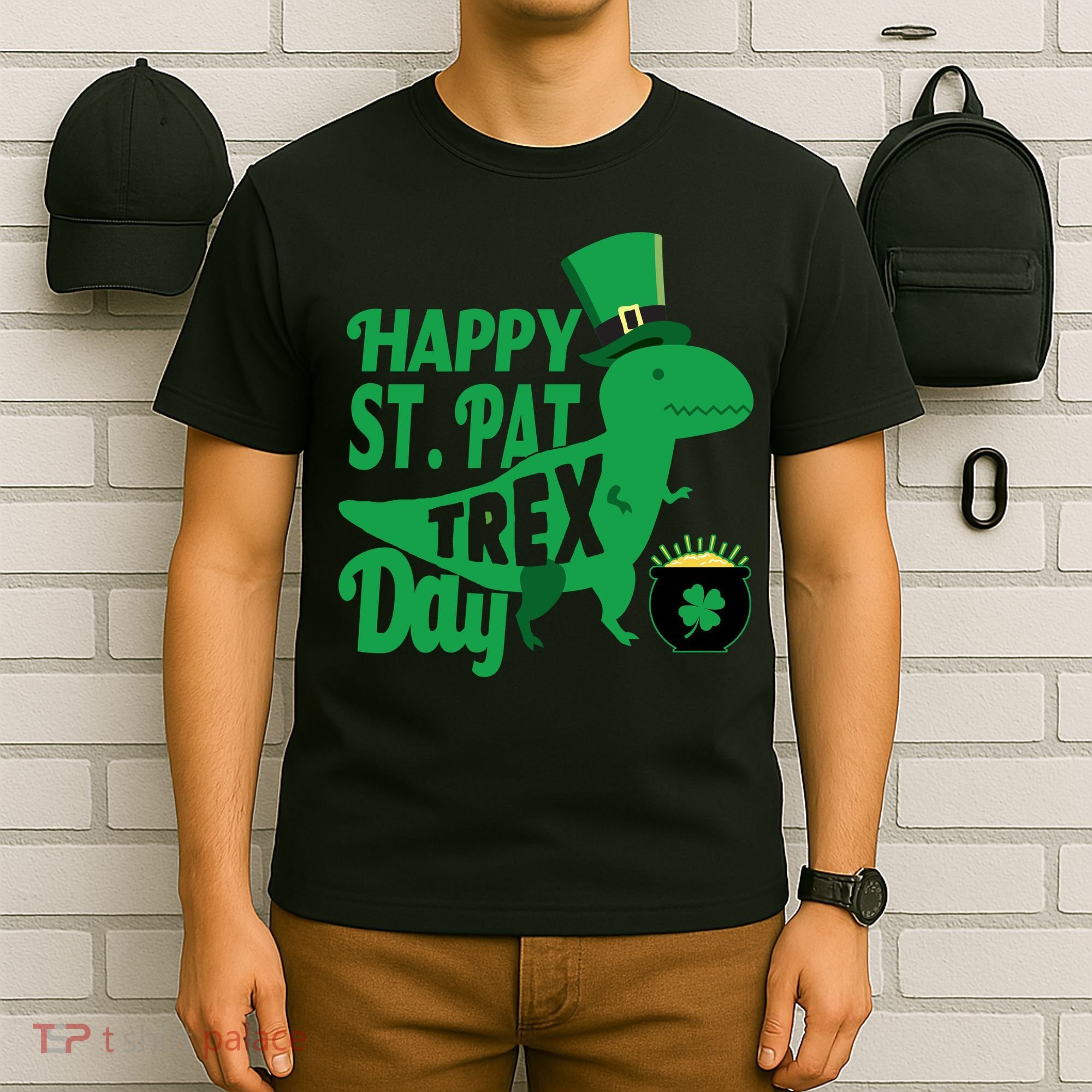 Happy St. Patrick's Pat T-Rrex Day T-Shirt