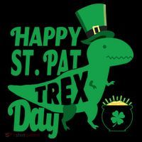 Happy St. Patrick's Pat T-Rrex Day Bucket Hat thumb 4