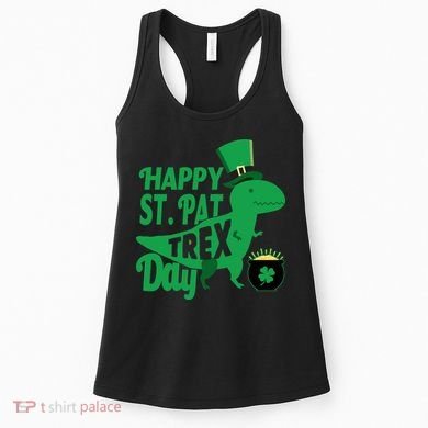 Happy St. Patrick's Pat T-Rrex Day Women's Tank Top