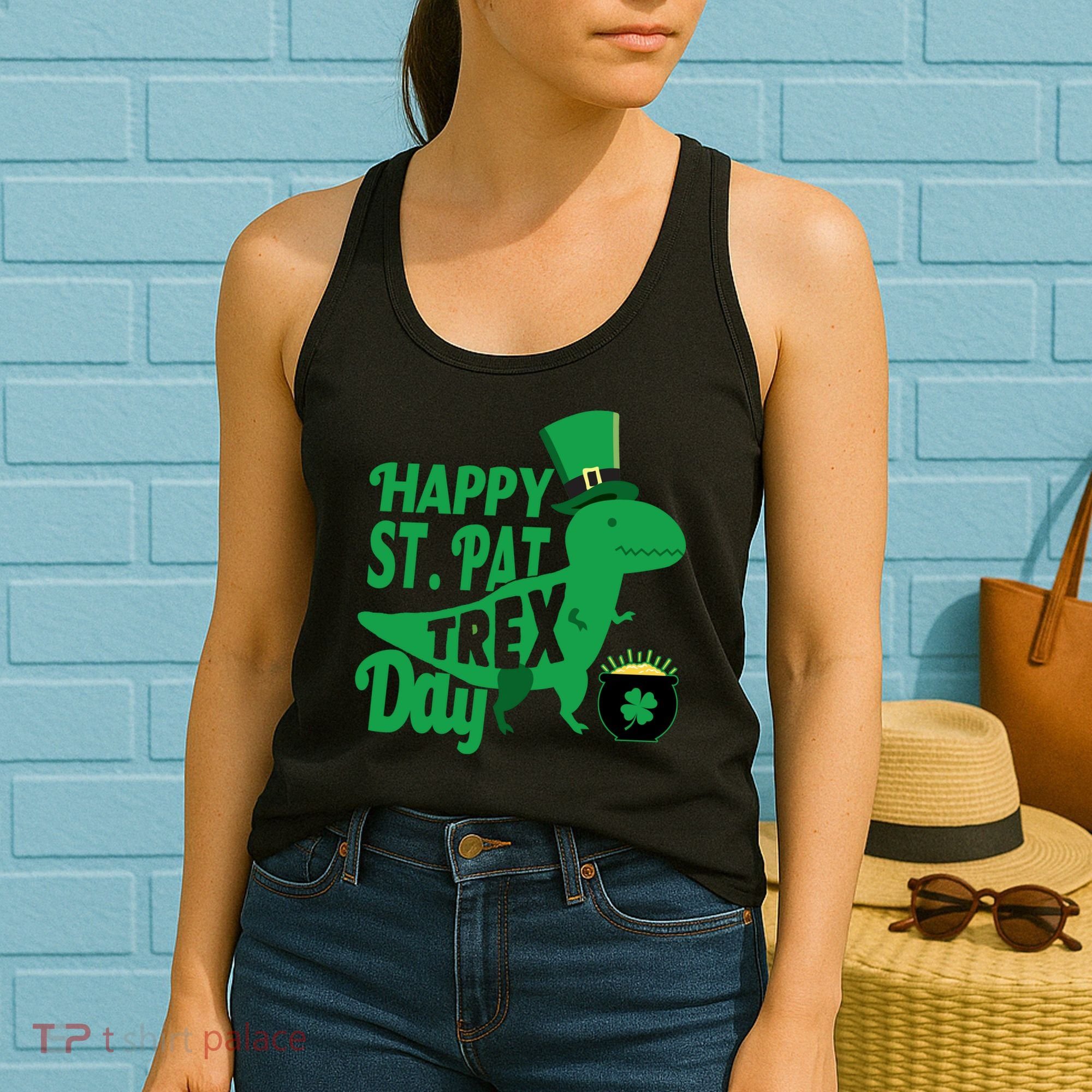 Happy St. Patrick's Pat T-Rrex Day Women's Tank Top
