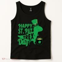 Happy St. Patrick's Pat T-Rrex Day Tank Top thumb 2