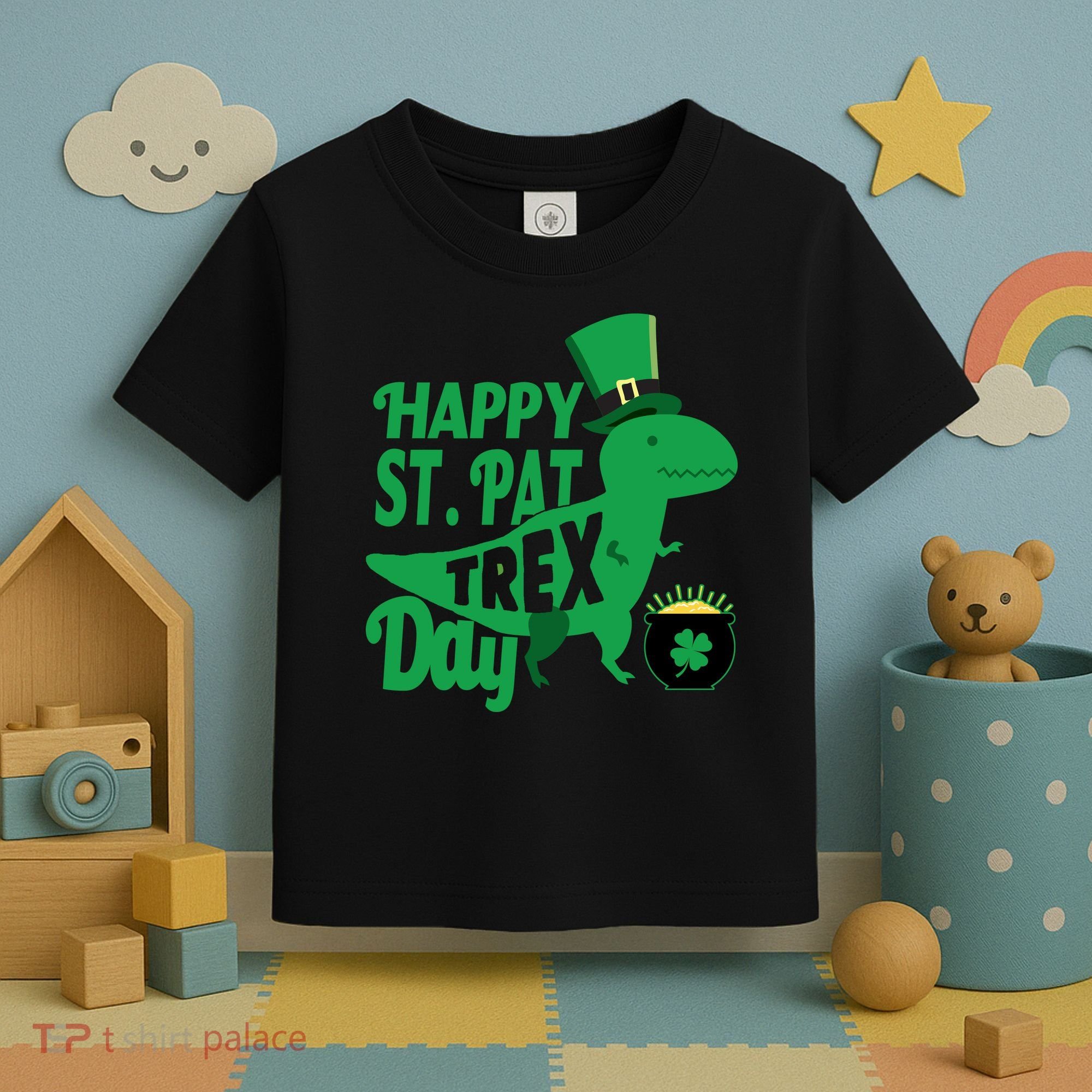 Happy St. Patrick's Pat T-Rrex Day Toddler T-Shirt