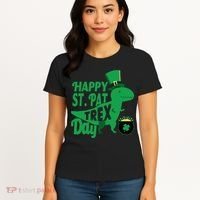 Happy St. Patrick's Pat T-Rrex Day Women's T-Shirt thumb 4