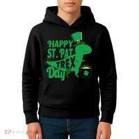Happy St. Patrick's Pat T-Rrex Day Kids Hoodie thumb 4