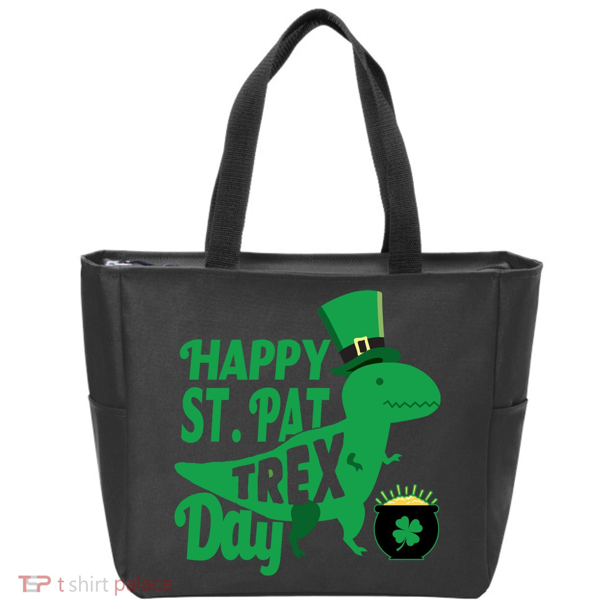 Happy St. Patrick's Pat T-Rrex Day Tote Bag