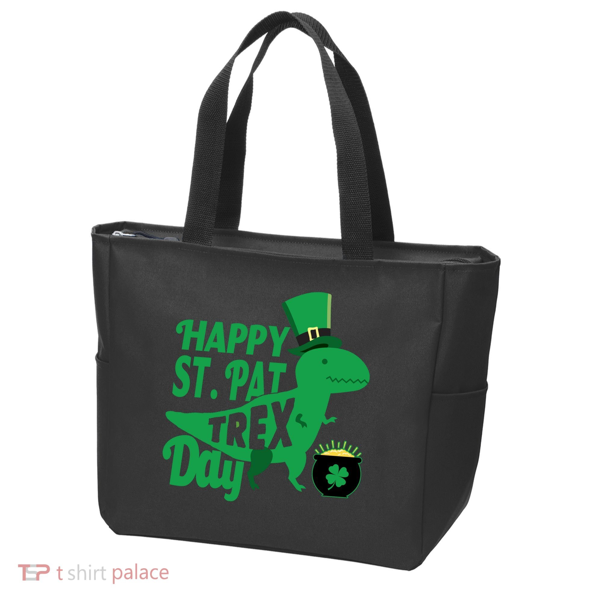 Happy St. Patrick's Pat T-Rrex Day Tote Bag