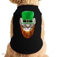 Happy St Catrick's Day Funny Cat Ginger Beard St Patrick's Day Doggie Tank thumb 0