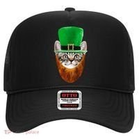 Happy St Catrick's Day Funny Cat Ginger Beard St Patrick's Day Hat thumb 0