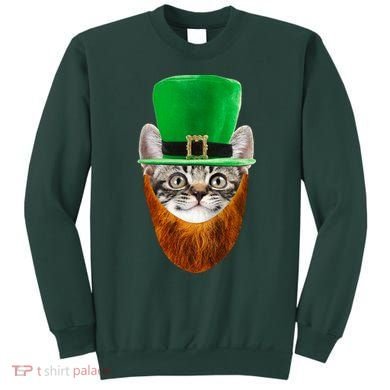 Happy St Catrick's Day Funny Cat Ginger Beard St Patrick's Day Sweatshirt