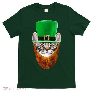 Happy St Catrick's Day Funny Cat Ginger Beard St Patrick's Day T-Shirt