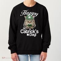 Happy St Catrick's Day Irish Cat Women's Sweatshirt thumb 0