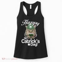Happy St Catrick's Day Irish Cat Women's Tank Top thumb 0