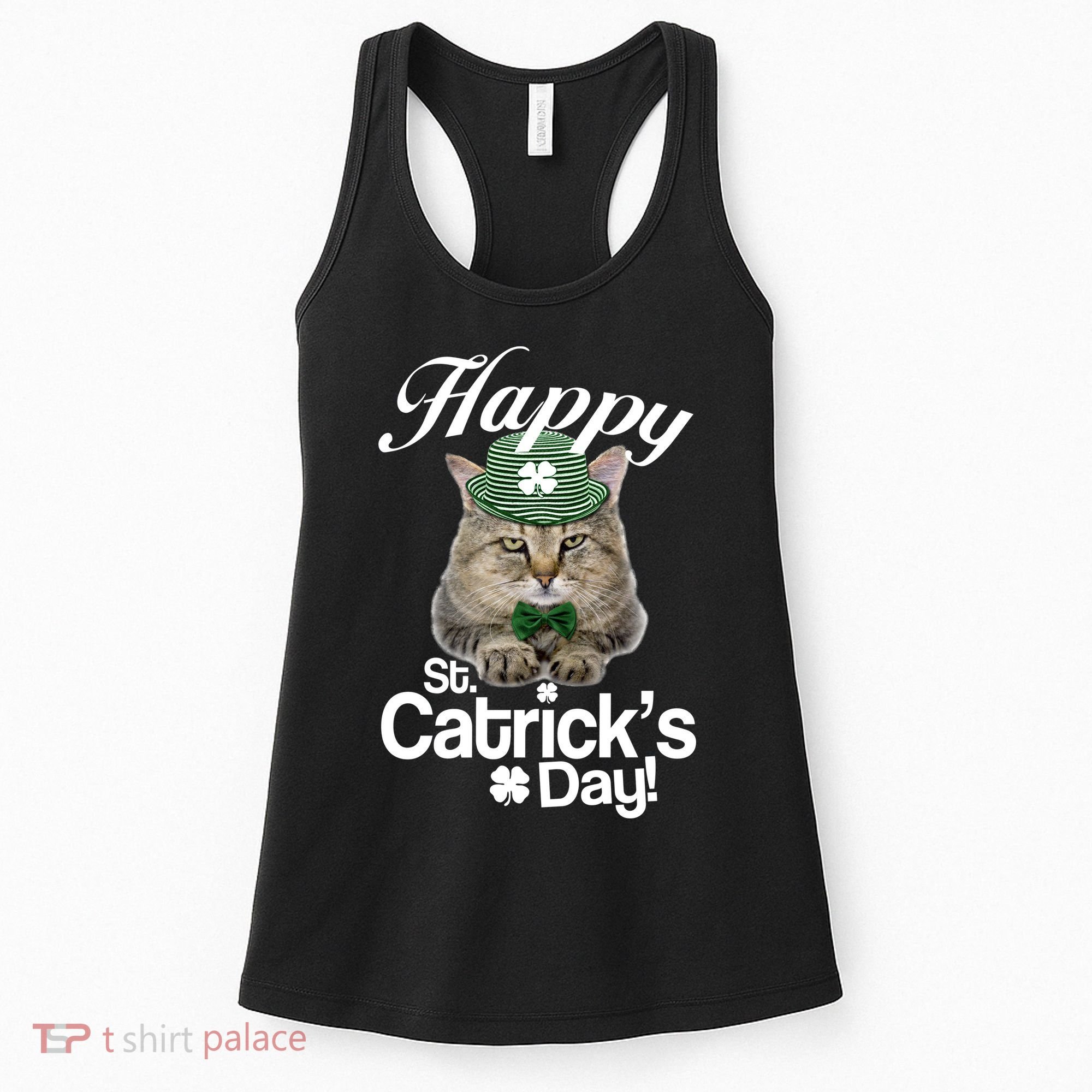 Happy St Catrick's Day Irish Cat Women's Tank Top