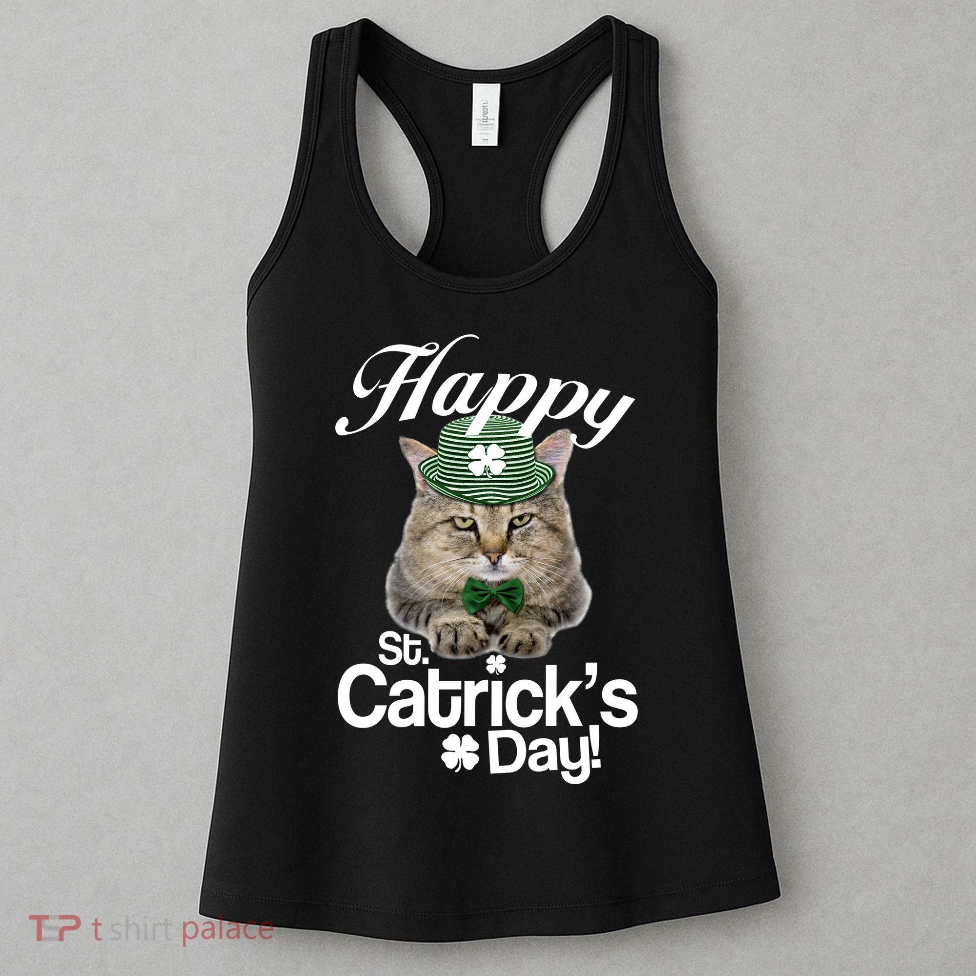 Happy St Catrick's Day Irish Cat Women's Tank Top