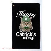 Happy St Catrick's Day Irish Cat Golf Towel thumb 0