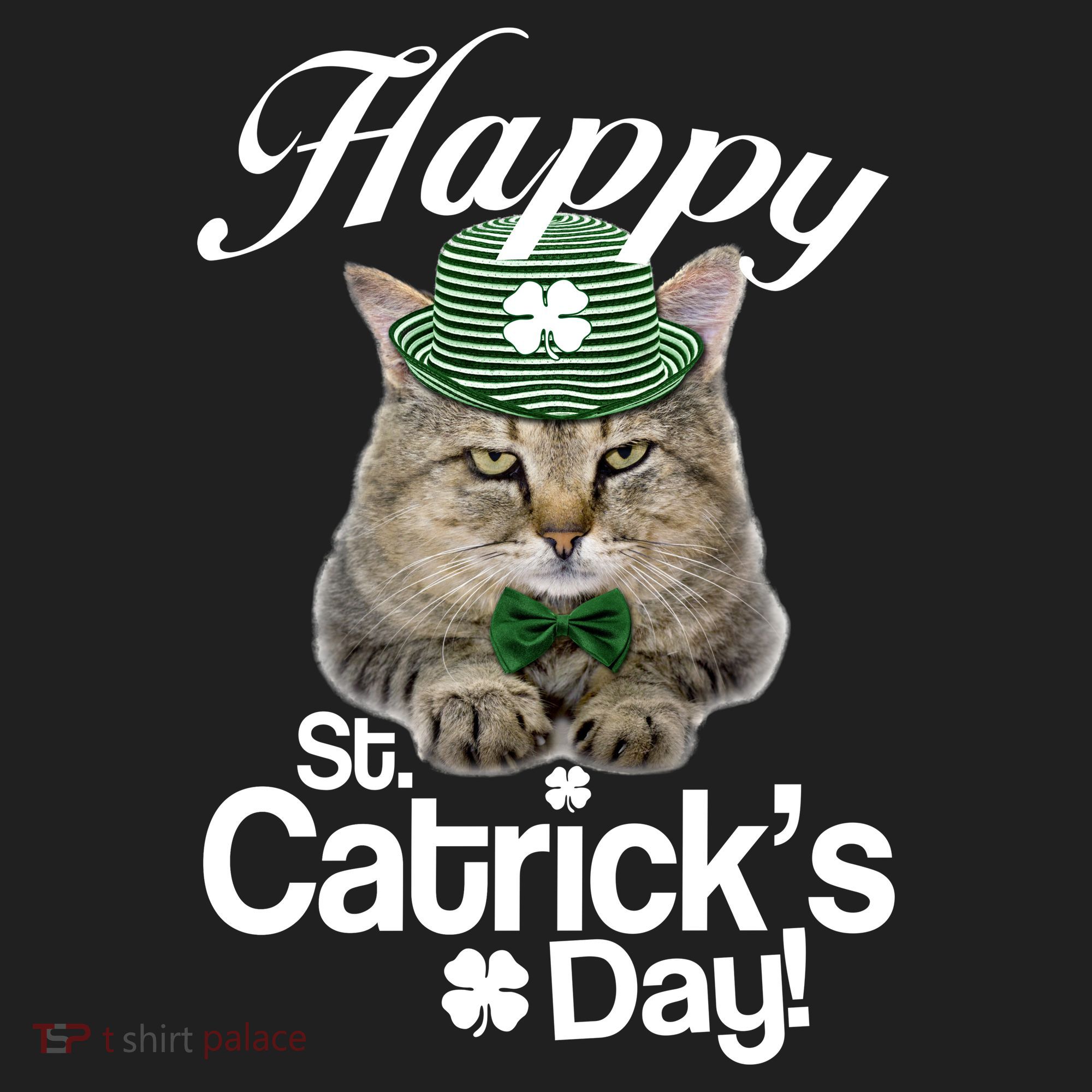 Happy St Catrick's Day Irish Cat Golf Towel