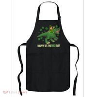 Happy St PaTREX Day Leprechaun Riding T-Rex Dinosaur Apron thumb 0