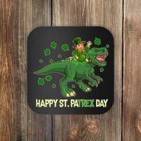 Happy St PaTREX Day Leprechaun Riding T-Rex Dinosaur Coaster thumb 0