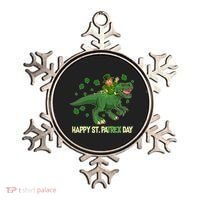 Happy St PaTREX Day Leprechaun Riding T-Rex Dinosaur Ornament thumb 0